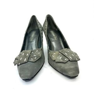 Women’s 7.5M Gray Suede Bandolino Y2K heels
